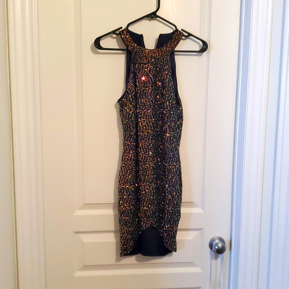 "Sexy Sequin Mini Dress Size XSmall – Sparkly Party / Celebration Outfit" - Picture 2 of 11